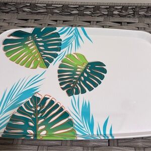 Tropical Leaf Design Vanity Tray